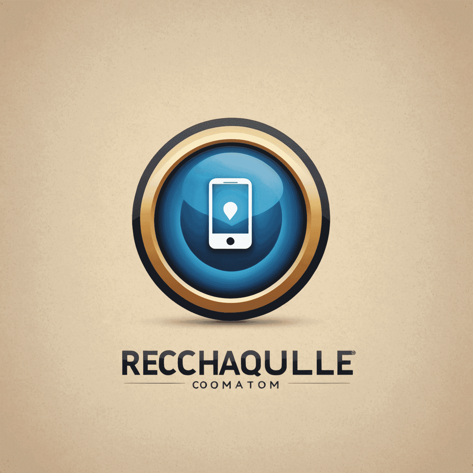 شعار rechaqulee_com - تصميم حديث يمثل حلول الاتصال المتنقلة