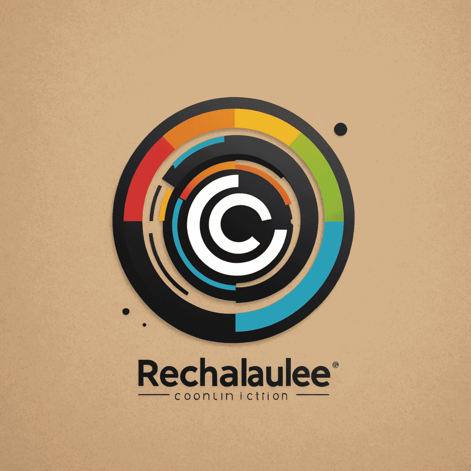 شعار rechaqulee_com - تصميم حديث يمثل حلول الاتصال المتنقلة